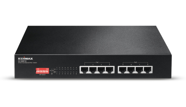 Edimax PoE Netzwerk-Switch ES-1008P V2, Fast Ethernet, 8-port, 130 Watt - Produktbild 3