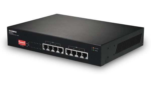 EDIMAX PoE Netzwerk-Switch GS-1008P V2, Gigabit, 8-Port, 130 Watt - Produktbild 2