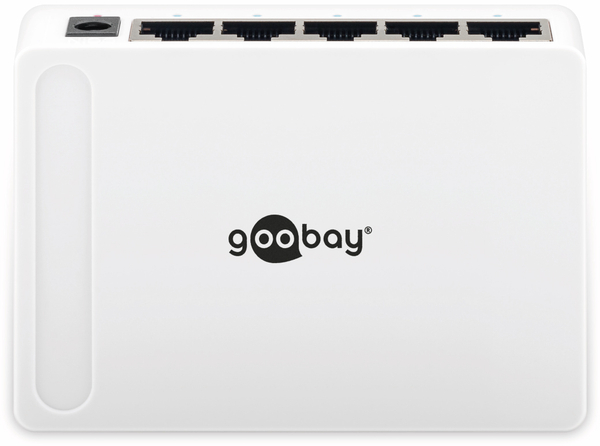goobay Gigabit Netzwerk-Switch 93372, 5-Port, weiß