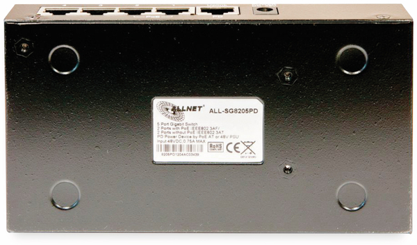 ALLNET Switch ALL-SG8205PD, unmanaged, 5-Port, Gigabit, PoE - Produktbild 3
