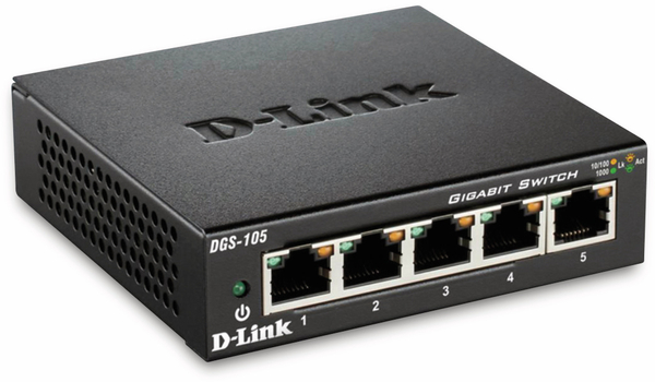 D-LINK Switch DGS-105, 5-port, Gigabit