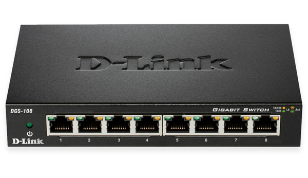D-LINK Switch DGS-108, 8-port, Gigabit