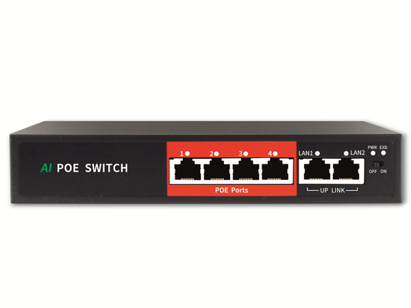 JOVISION PoE Netzwerk-Switch CloudSEE PS64, 4-port - Produktbild 7