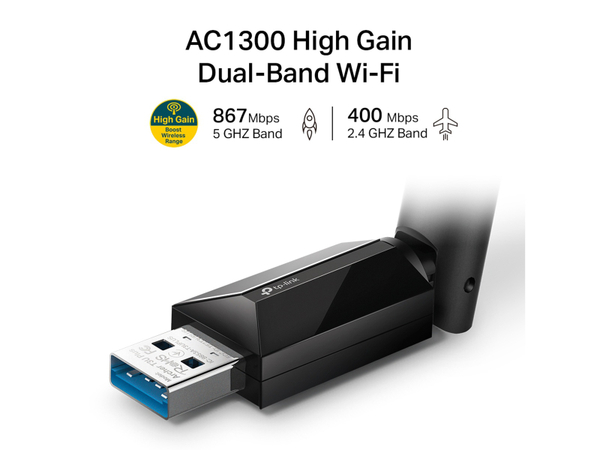 TP-LINK WLAN USB-Adapter Archer T3U Plus, AC1300 - Produktbild 2