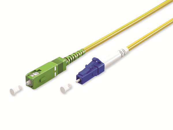 GOOBAY Singlemode Glasfaserkabel, SC-APC/LC-UPC, OS2, Simplex, gelb, 10 m