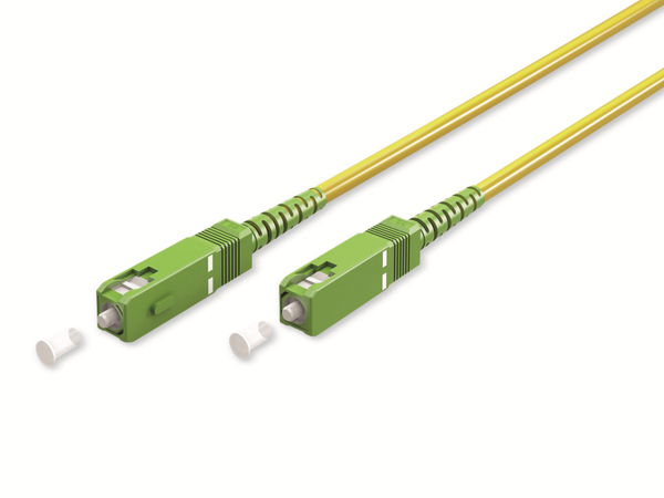 GOOBAY Singlemode Glasfaserkabel, SC-APC/SC-APC, OS2, Simplex, gelb, 3 m