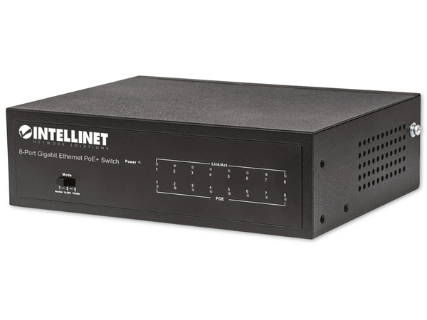 INTELLINET Ethernet Switch 561204 8-Port Gigabit, PoE+