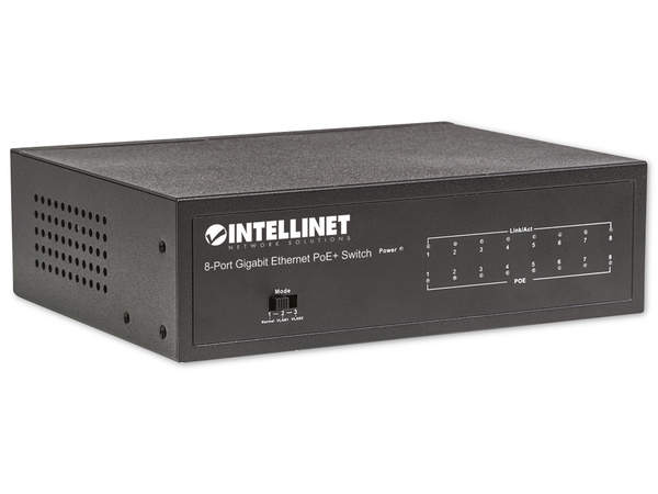 INTELLINET Ethernet Switch 561204 8-Port Gigabit, PoE+ - Produktbild 2