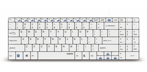 USB-Tastatur RAPOO N7200, ultra-slim, weiß