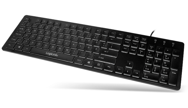 LOGILINK USB-Tastatur beleuchtet ID0138, schwarz - Produktbild 3