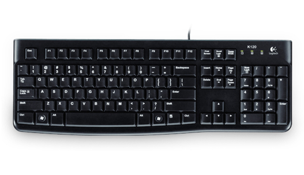 LOGITECH USB-Tastatur K120, QWERTZ, schwarz - Produktbild 2
