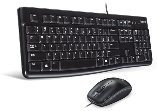 LOGITECH USB-Tastatur- und Maus-Set MK120, schwarz