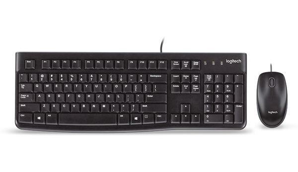 LOGITECH USB-Tastatur- und Maus-Set MK120, schwarz - Produktbild 2
