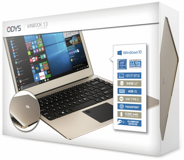 Odys Ultrabook Winbook 13, Intel Celeron, 64 GB Flash, Win 10 Home - Produktbild 7