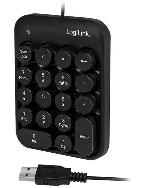 LogiLink Keypad ID0174, USB, schwarz - Produktbild 2