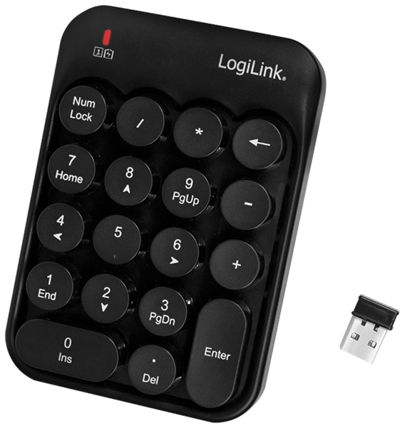 LogiLink Keypad ID0173, Wireless, schwarz