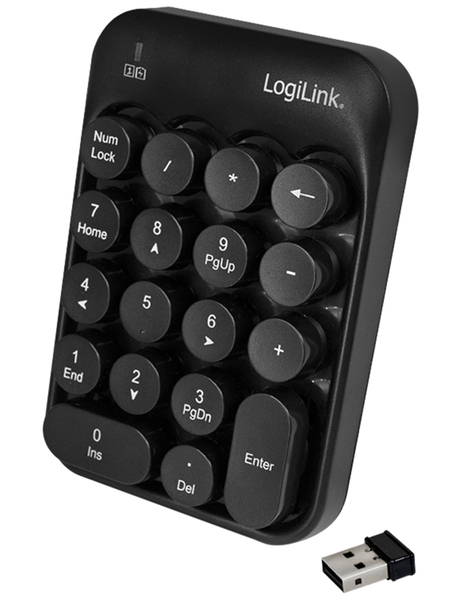 LogiLink Keypad ID0173, Wireless, schwarz - Produktbild 2