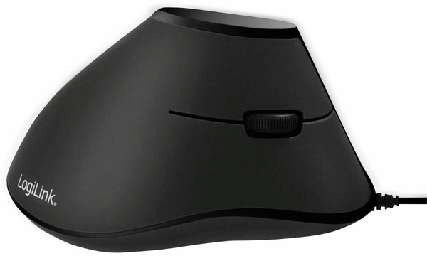 LOGILINK Ergonomic-Maus ID0158, USB, vertical, schwarz - Produktbild 2