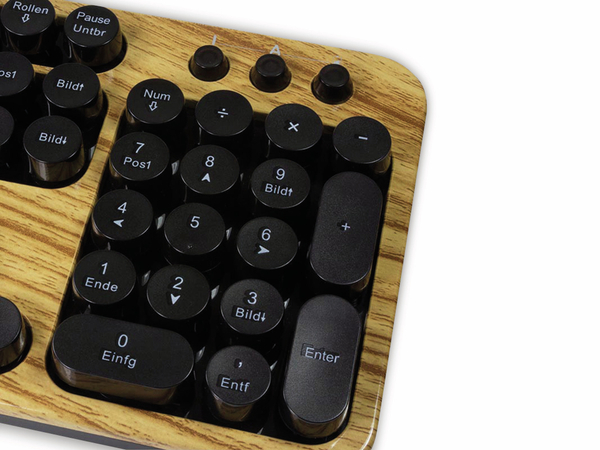 LogiLink Funk Tastatur- und Maus-Set ID0176, Retro Wood - Produktbild 3