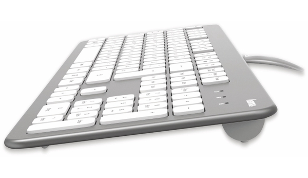 HAMA USB-Tastatur KC-700, Slim-Design, Scissor-Tasten, silber/weiß - Produktbild 3