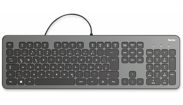 HAMA USB-Tastatur KC-700, Slim-Design, Scissor-Tasten, anthrazit/schwarz - Produktbild 2