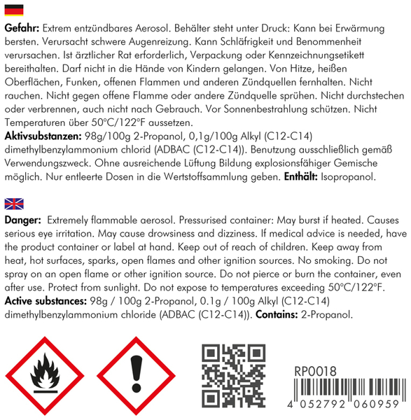 LOGILINK Desinfektionsspray RP0018, 200 ml - Produktbild 3