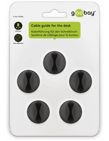 GOOBAY Kabel Management 1 Slot Mini, 5er-Set, schwarz - Produktbild 7