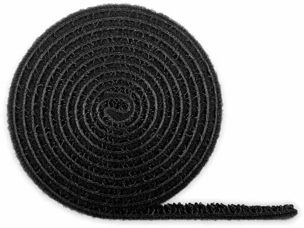 GOOBAY Kabel Management Klettverschluss, Rolle, 1 m, kürzbar, schwarz - Produktbild 2