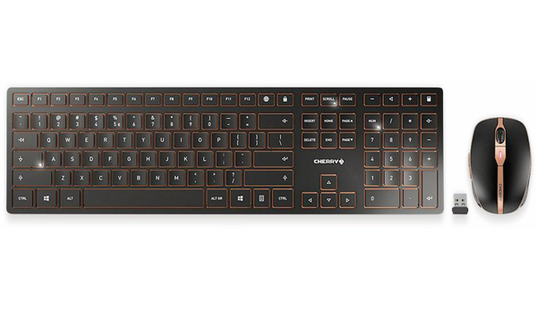 CHERRY Tastatur- und Mausset DW 9000 SLIM, schwarz