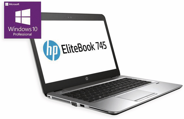 HP Notebook EliteBook 745 G4, 14&quot;, 256 GB SSD, 8 GB RAM, Win10P, Refurb.