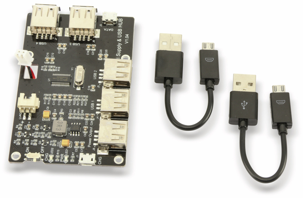 Raspberry Pi Akkupack mit integriertem USB2.0 Hub, 4-Port