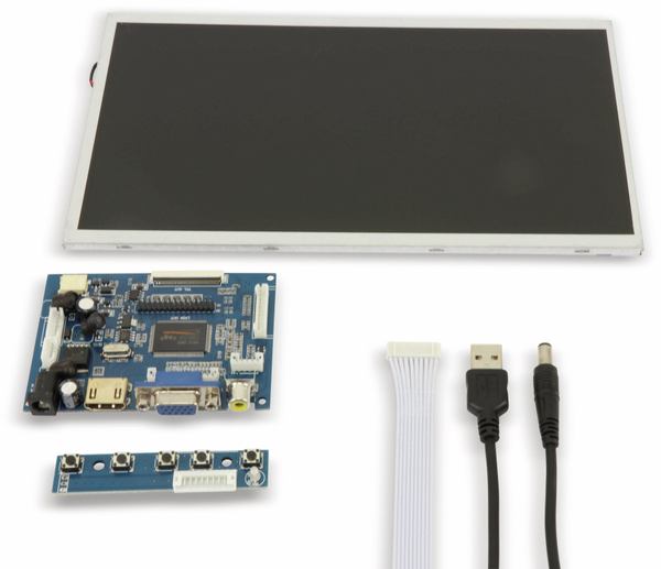 Raspberry Pi LC Display 25,65 cm (10,1&quot;), 1024x600, HDMI, VGA, AV