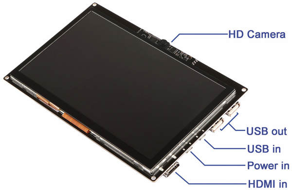 LC-Display 17,8 cm (7&quot;), mit kapazitivem Touchscreen, HDMI, Kamera - Produktbild 4