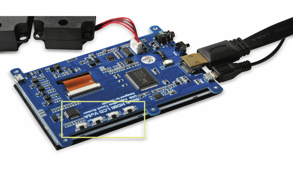 ODROID 12,7 cm (5&quot;) Multitouch TFT-Display mit HDMI und Audio VU5A - Produktbild 5