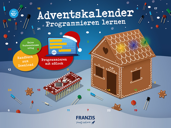 FRANZIS Adventskalender, 67344, Programmieren lernen