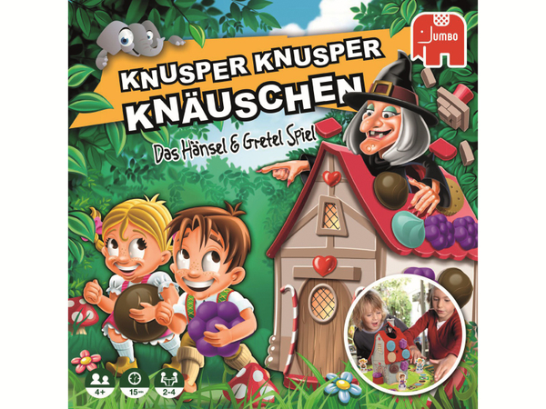 JUMBO Spiele Kinderspiel, 19713, Knusper, Knusper Knäuschen - Produktbild 6