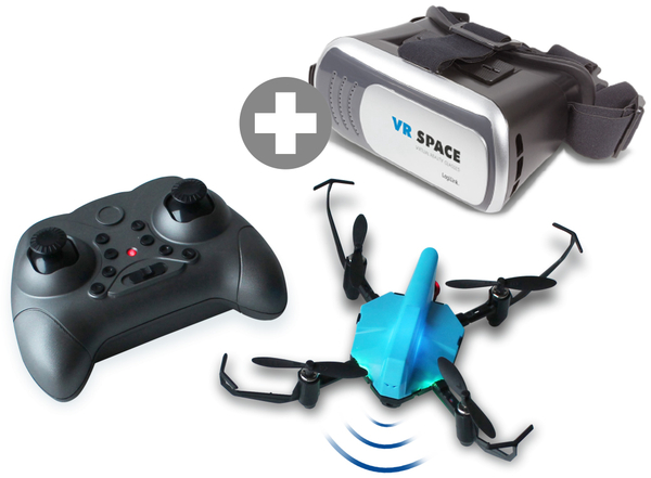 Bundle: Quadrocopter Space Racer + Virtual Reality Brille LOGILINK AA0088