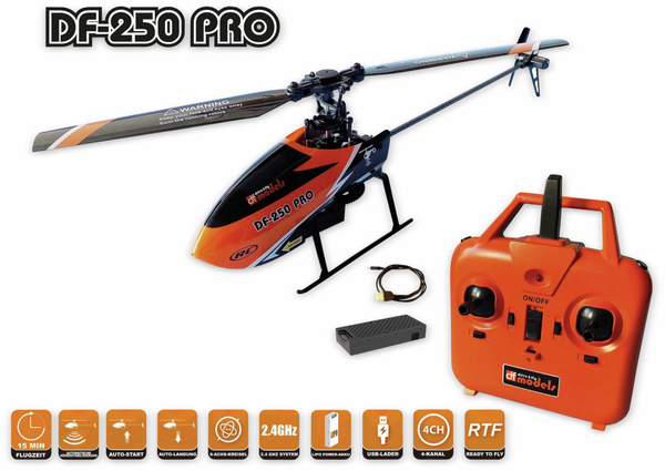 df models Helikopter DF-250 PRO, RTF - Produktbild 3
