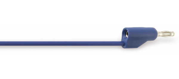 Messleitung mit Büschelsteckern, 1 m, blau