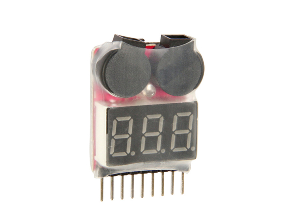 Voltmeter mit Alarm für LiPo/LiIon/LiFe-Akkus AVM-1/8SA