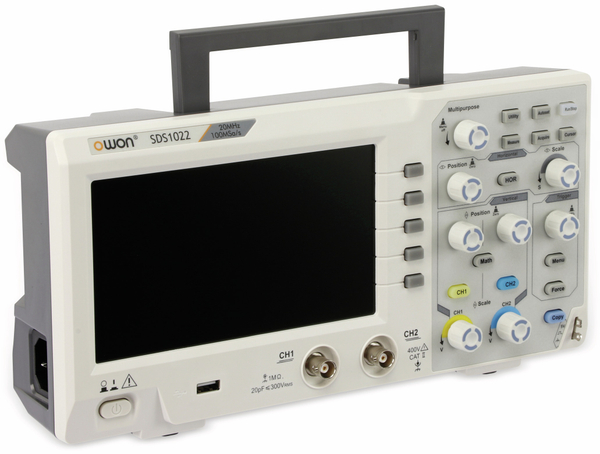 OWON LCD Speicher-Oszilloskop SDS1022, 2-Kanal, 20 MHz, USB - Produktbild 2
