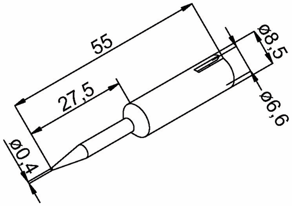 ERSA Lötspitze, 0832UDLF/SB, bleistiftspitz, verlängert, 0,4 mm - Produktbild 2