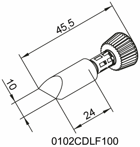 ERSA Lötspitze, 0102CDLF100/SB, meißelförmig, 10,0 mm - Produktbild 2
