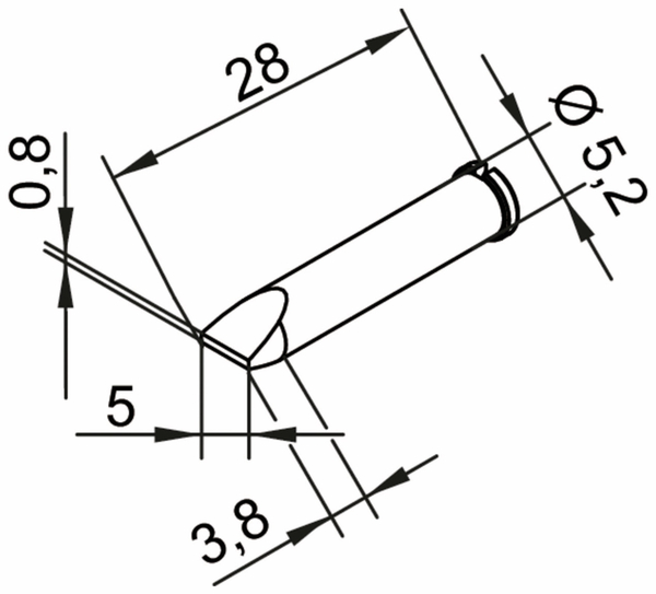 ERSA Lötspitze, 0102CDLF50/SB, meißelförmig,5,0 mm - Produktbild 2