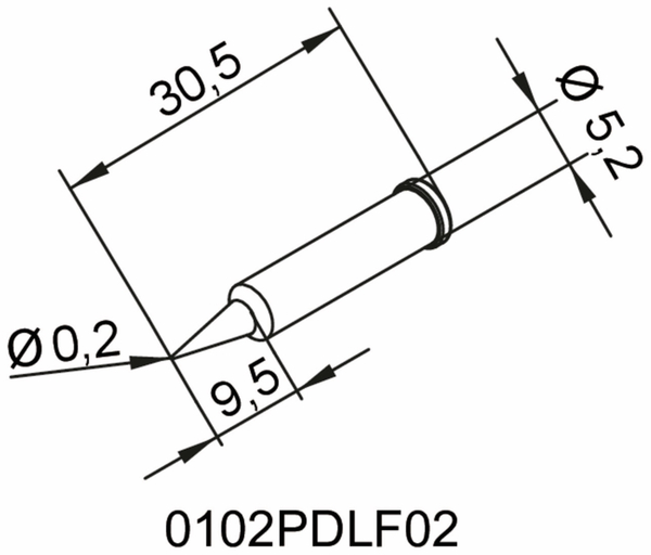 ERSA Lötspitze, 0102PDLF02/SB, bleistiftspitz, 0,2 mm - Produktbild 2