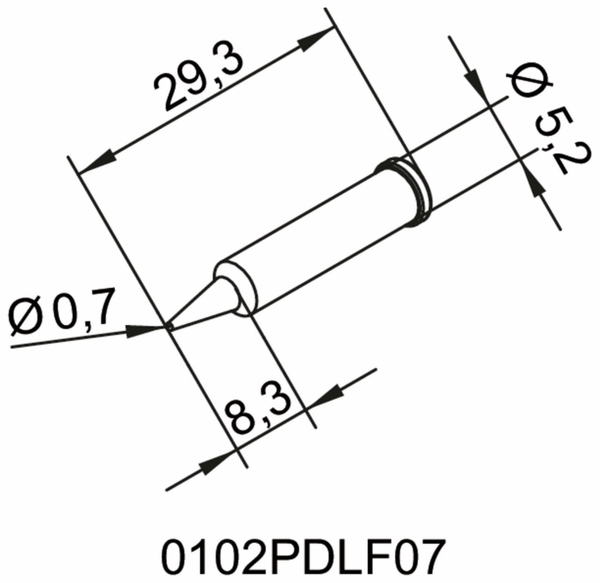 ERSA Lötspitze, 0102PDLF07/SB, bleistiftspitz, 07 mm - Produktbild 2