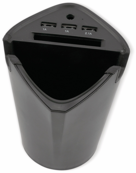 ALL RIDE KFZ-Autobecherhalterung, 3x USB, schwarz - Produktbild 2