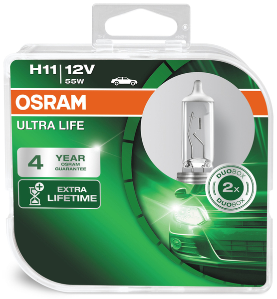 OSRAM Halogen-Autolampe H11 ULTRA LIFE 64211ULT, 2 Stück - Produktbild 2