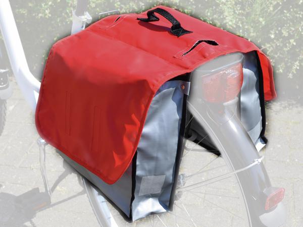 Filmer Fahrrad-Doppeltasche, 46361, rot/silber - Produktbild 2