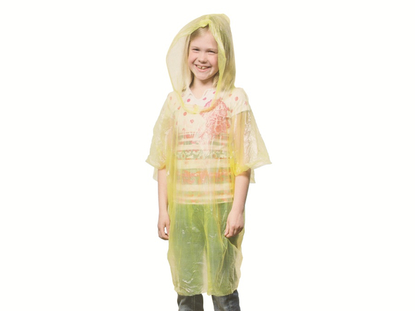 Kinder-Regenponcho mit Kapuze LIFETIME, gelb - Produktbild 2